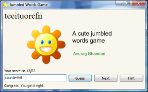 jumbled words game with answers